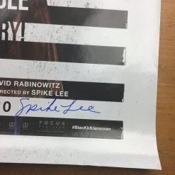 BlacKkKlansman - 2018 Ron Stallworth Poster Signed By Spike Lee