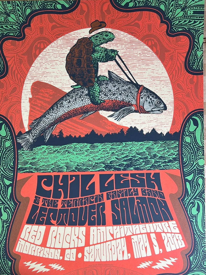 Grateful Dead Phil Lesh - 2018 Status Serigraph Poster Red Rocks, Morrison, CO 3 Grateful Dead Phil Lesh - 2018 Status Serigraph Poster Red Rocks, Morrison, CO