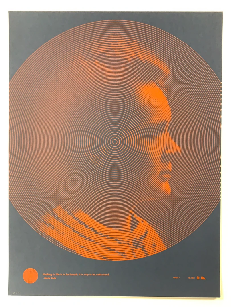 Marie Cure - 2016 Justin Van Genderen Poster Red Variant 4 Marie Cure - 2016 Justin Van Genderen Poster Red Variant