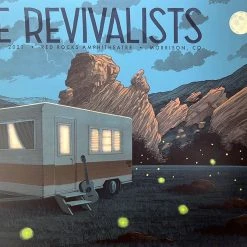 The Revivalists - 2021 Justin Santora Poster Red Rocks Morrison, CO
