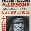 Willie Nelson - 2004 Franks Brothers 7/2 Poster Midland, TX Gig Posters