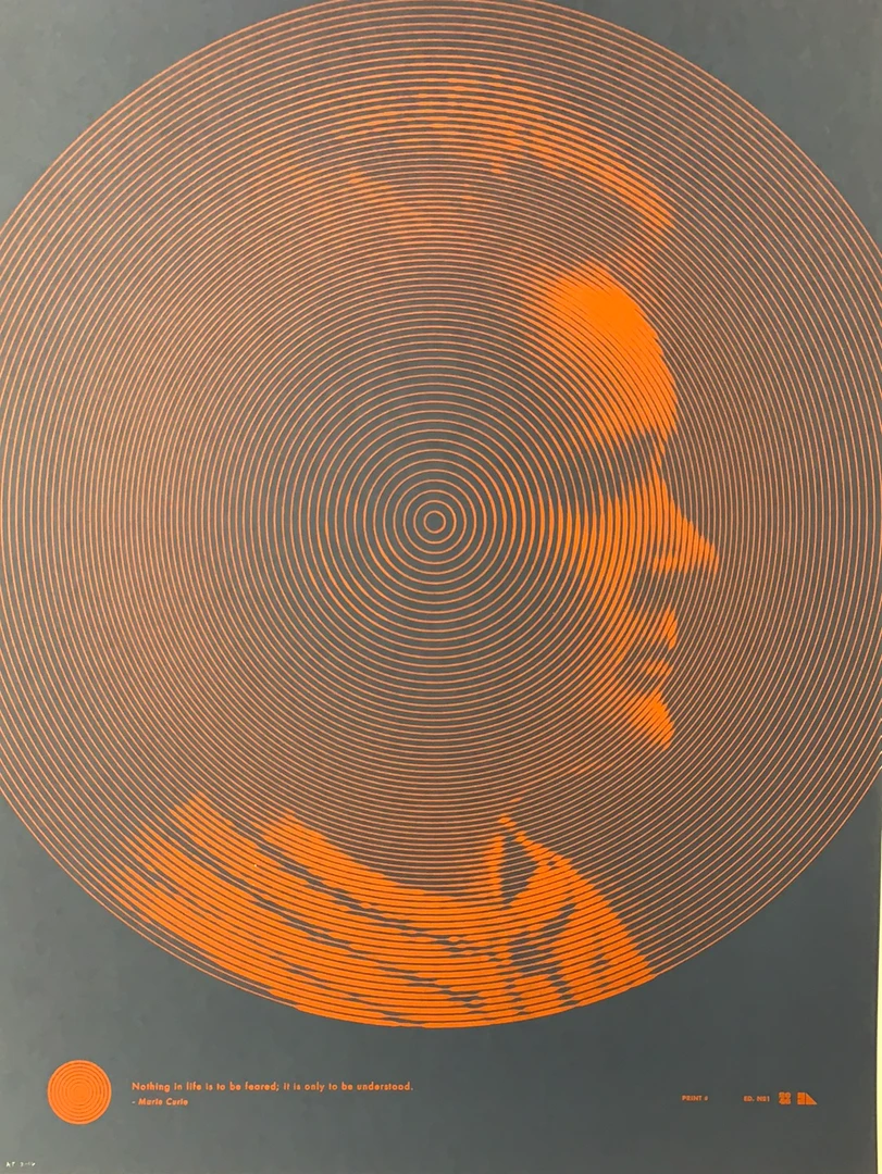 Marie Cure - 2016 Justin Van Genderen Poster Red Variant 3 Marie Cure - 2016 Justin Van Genderen Poster Red Variant