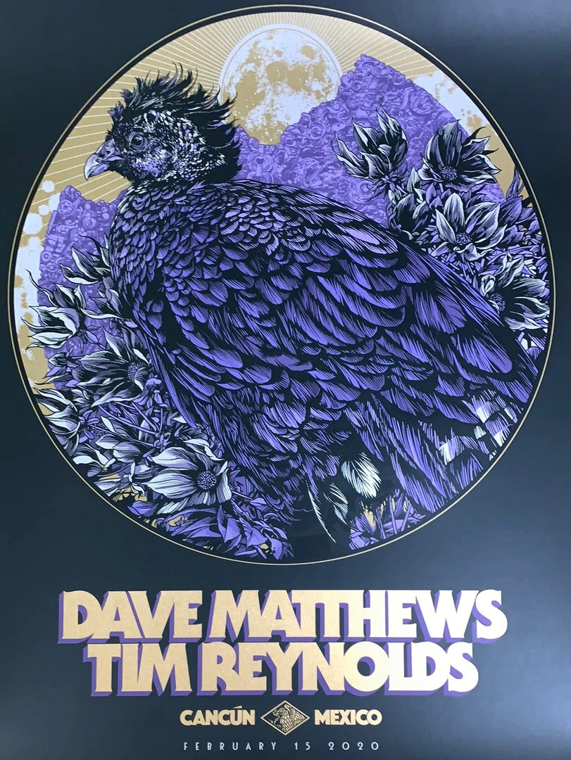 Dave Matthews Band - 2020 Ken Taylor Poster Cancun, MEX 3 Dave Matthews Band - 2020 Ken Taylor Poster Cancun, MEX