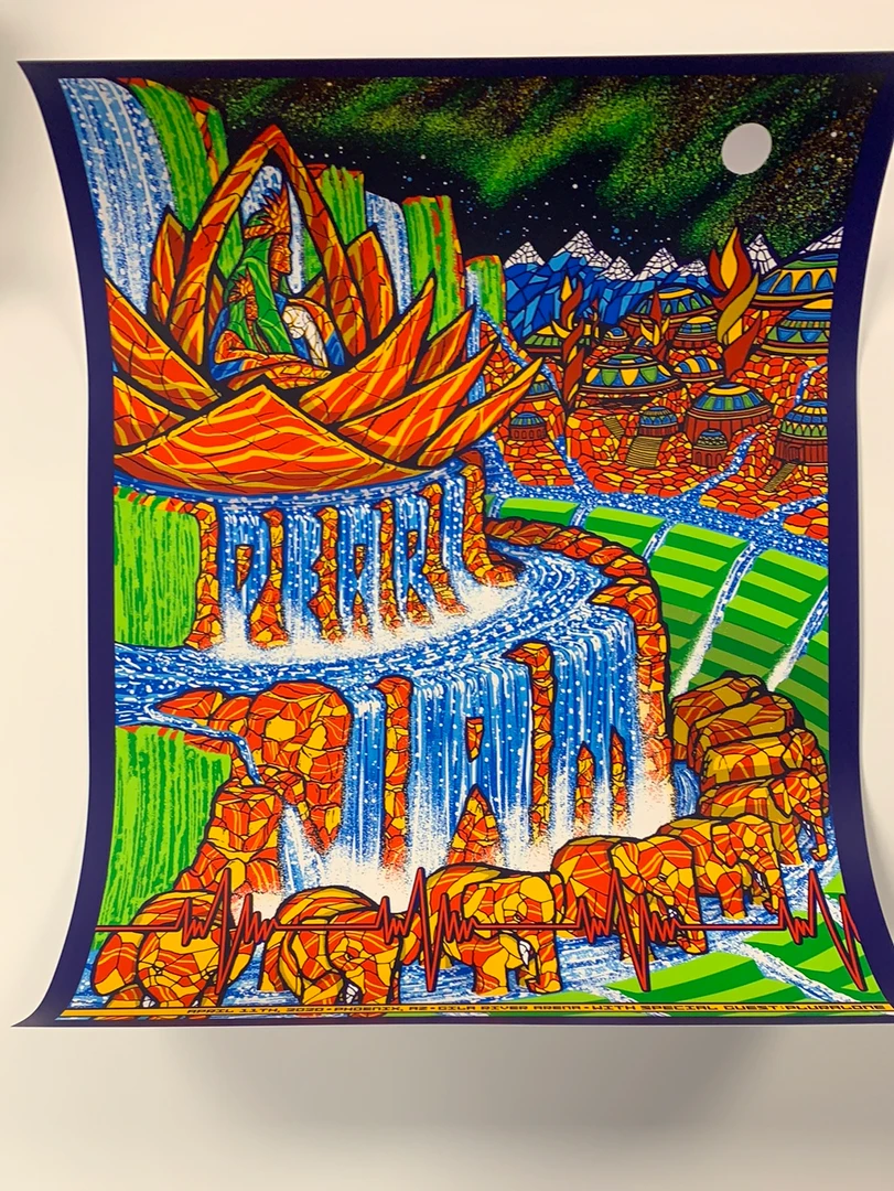 Pearl Jam - 2020 Brad Klausen Poster Phoenix, AZ 1st Ed Gila River Arena Gig Posters 4 Pearl Jam - 2020 Brad Klausen Poster Phoenix, AZ 1st Ed Gila River Arena Gig Posters