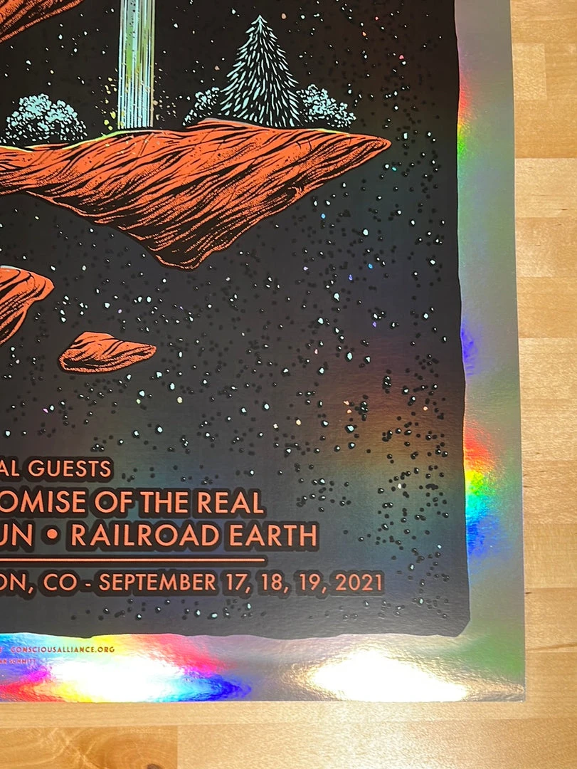 Greensky Bluegrass - 2021 Logan Schmitt Poster Morrison, CO Red Rocks FOIL 7 Greensky Bluegrass - 2021 Logan Schmitt Poster Morrison, CO Red Rocks FOIL