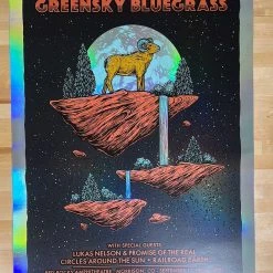 Greensky Bluegrass - 2021 Logan Schmitt Poster Morrison, CO Red Rocks FOIL