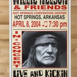 Willie Nelson - 2004 Franks Brothers 4/8 Poster Hot Springs, AR Gig Posters