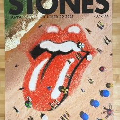 Sold Out Posters Gig Posters Rolling Stones - 2021 Poster Tampa, FL No Filter Tour