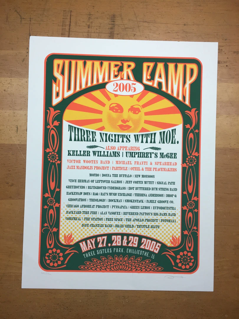 Gig Posters Moe. - 2005 Methane Studios Poster Chillicothe, IL Three Sisters Park Summer Cam 5 Gig Posters Moe. - 2005 Methane Studios Poster Chillicothe, IL Three Sisters Park Summer Cam