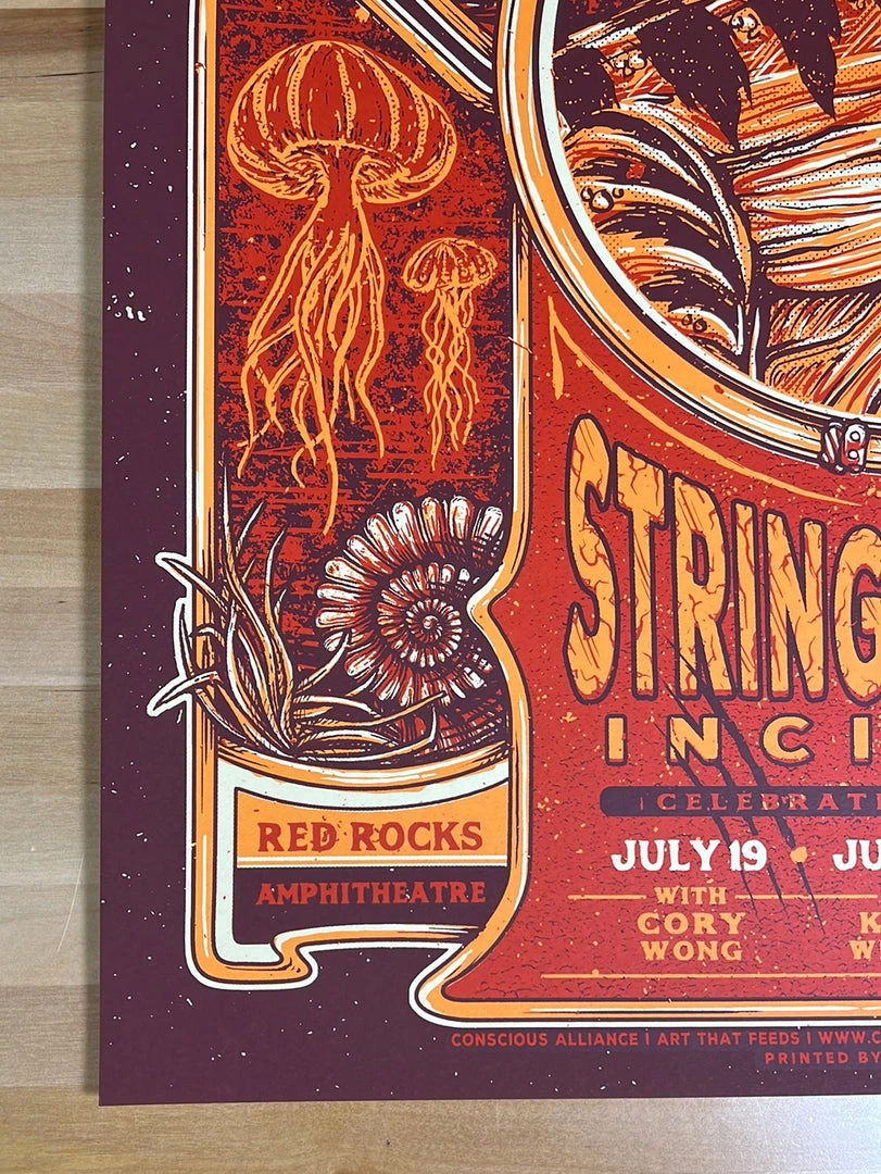 Half Hazzard Press String Cheese Incident - 2019 Half Hazard Poster Red Rocks Morrison, CO Colorado 8 Half Hazzard Press String Cheese Incident - 2019 Half Hazard Poster Red Rocks Morrison, CO Colorado