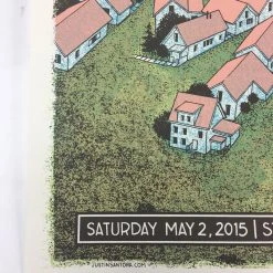 Gig Posters Walk The Moon - 2015 Justin Santora Poster Austin, TX Stubb's BBQ