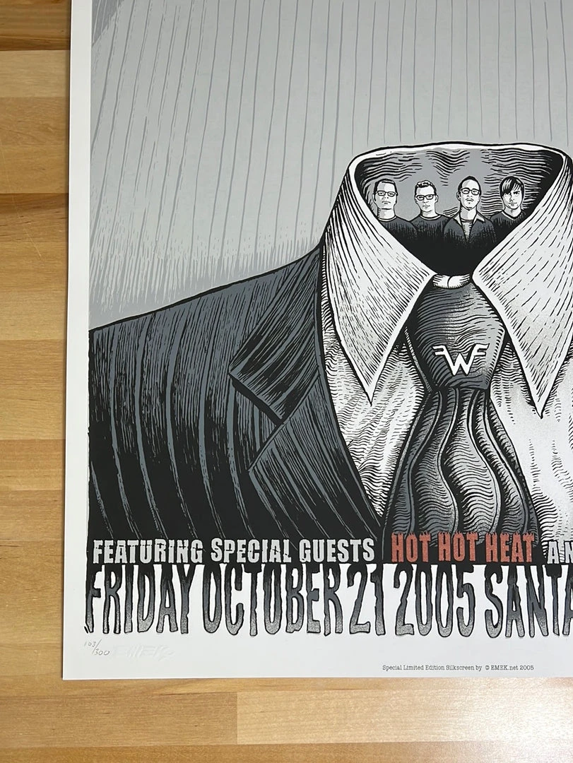 Gig Posters Weezer - 2005 EMEK Poster Santa Barbara Bowl, CA 8 Gig Posters Weezer - 2005 EMEK Poster Santa Barbara Bowl, CA