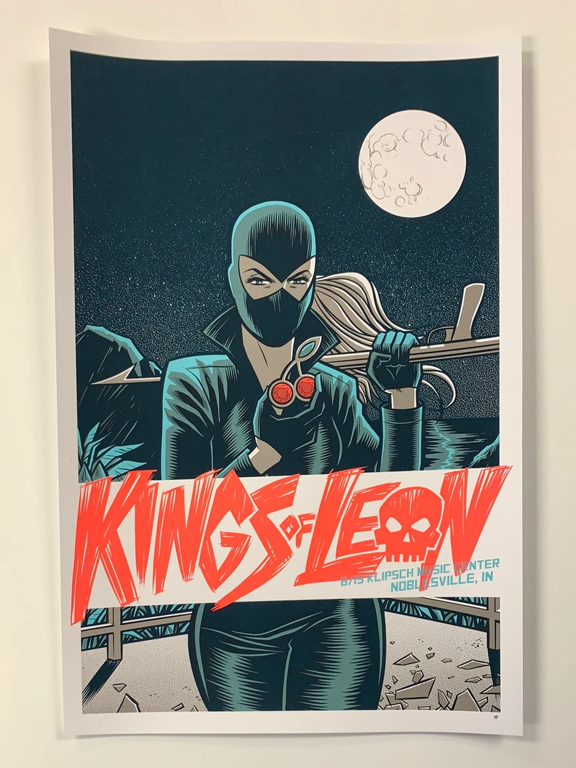 Gig Posters Kings Of Leon - 2017 Robert Wilson Poster Noblesville, IN Klipsch Music 4 Gig Posters Kings Of Leon - 2017 Robert Wilson Poster Noblesville, IN Klipsch Music