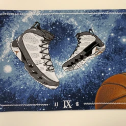 Air Jordan Space Jam 9 - Zissou Tasseff-Elenkoff Poster Nike Art Print