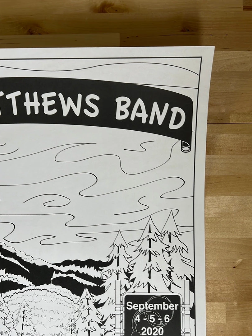 Dave Matthews Band - 2020 Jamison Grace Coloring Poster Quincy, WA Gig Posters 6 Dave Matthews Band - 2020 Jamison Grace Coloring Poster Quincy, WA Gig Posters