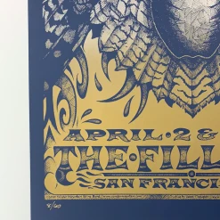 Gig Posters Yonder Mountain String Band - 2010 Michael Everett Blue Poster San Francisco, CA Fillmore