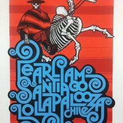 Ames Brothers Pearl Jam - 2013 Ames Bros Poster Santiago, Chile Lollapalooza S/N Gig Posters