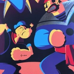 Popeye The Sailor Meets Sindbad The Sailor - 2014 Tom Whalen Poster Foil Blue Va Art Prints