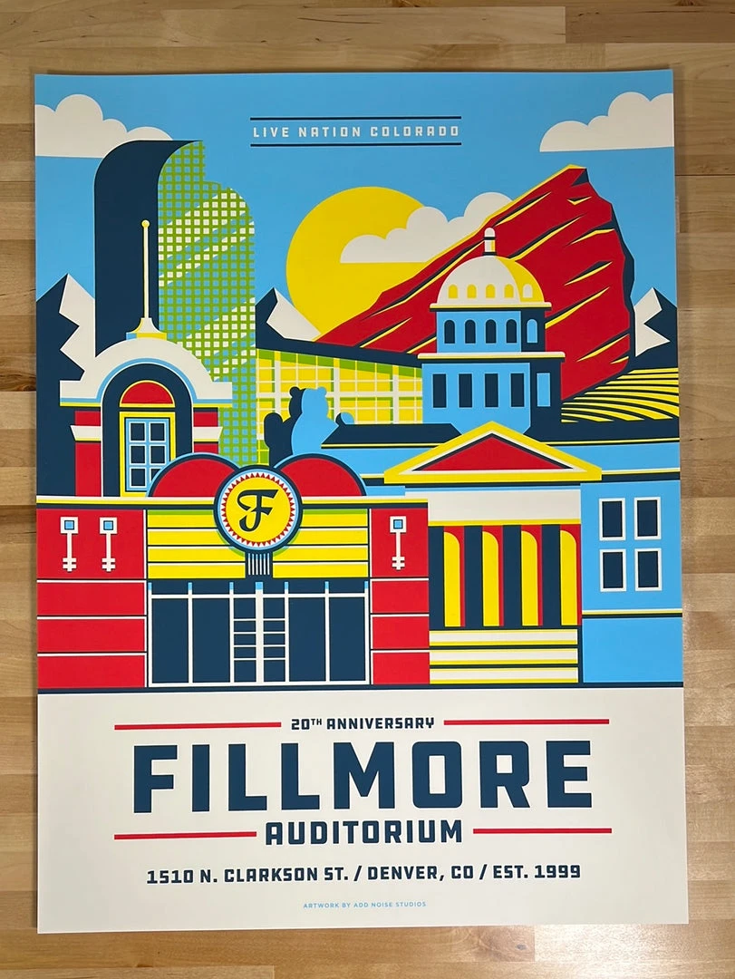 The Fillmore - 2021 Mike Tallman Poster Denver, CO 20th Anniversary Colorado 4 The Fillmore - 2021 Mike Tallman Poster Denver, CO 20th Anniversary Colorado