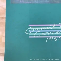 Sold Out Posters Grant Park Concerts - 1985 Lakefront Poster Chicago, IL Original Vintage 13 Sold Out Posters Grant Park Concerts - 1985 Lakefront Poster Chicago, IL Original Vintage