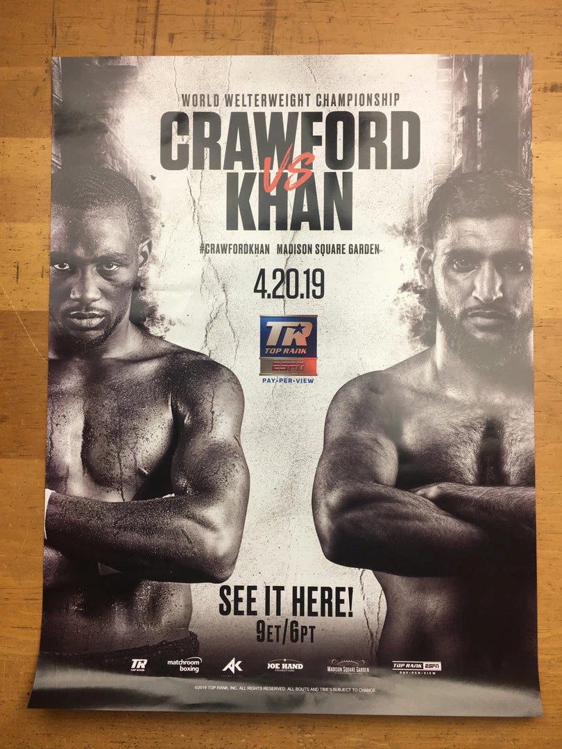 Sold Out Posters Boxing - 2019 Poster Crawford Vs Khan 4 Sold Out Posters Boxing - 2019 Poster Crawford Vs Khan