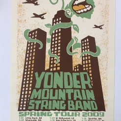 Yonder Mountain String Band - 2009 Cricket Press Poster Spring Tour Gig Posters