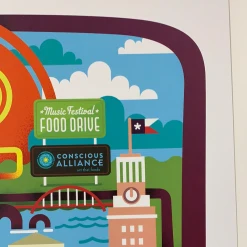 Austin City Limits Festival - 2012 Dan Stiles Poster Zilker Park