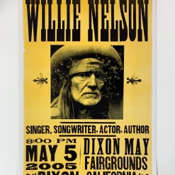 Willie Nelson - 2005 Hatch Show Print 5/5 Poster Dixon, CA May Fairgrounds Gig Posters