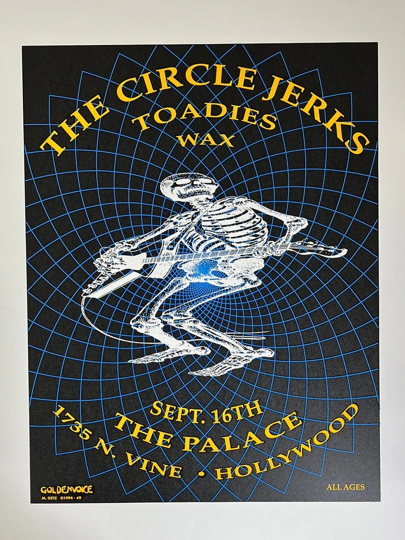 Gig Posters The Circle Jerks - 1994 Matt Getz Poster Hollywood, CA The Palace 3 Gig Posters The Circle Jerks - 1994 Matt Getz Poster Hollywood, CA The Palace
