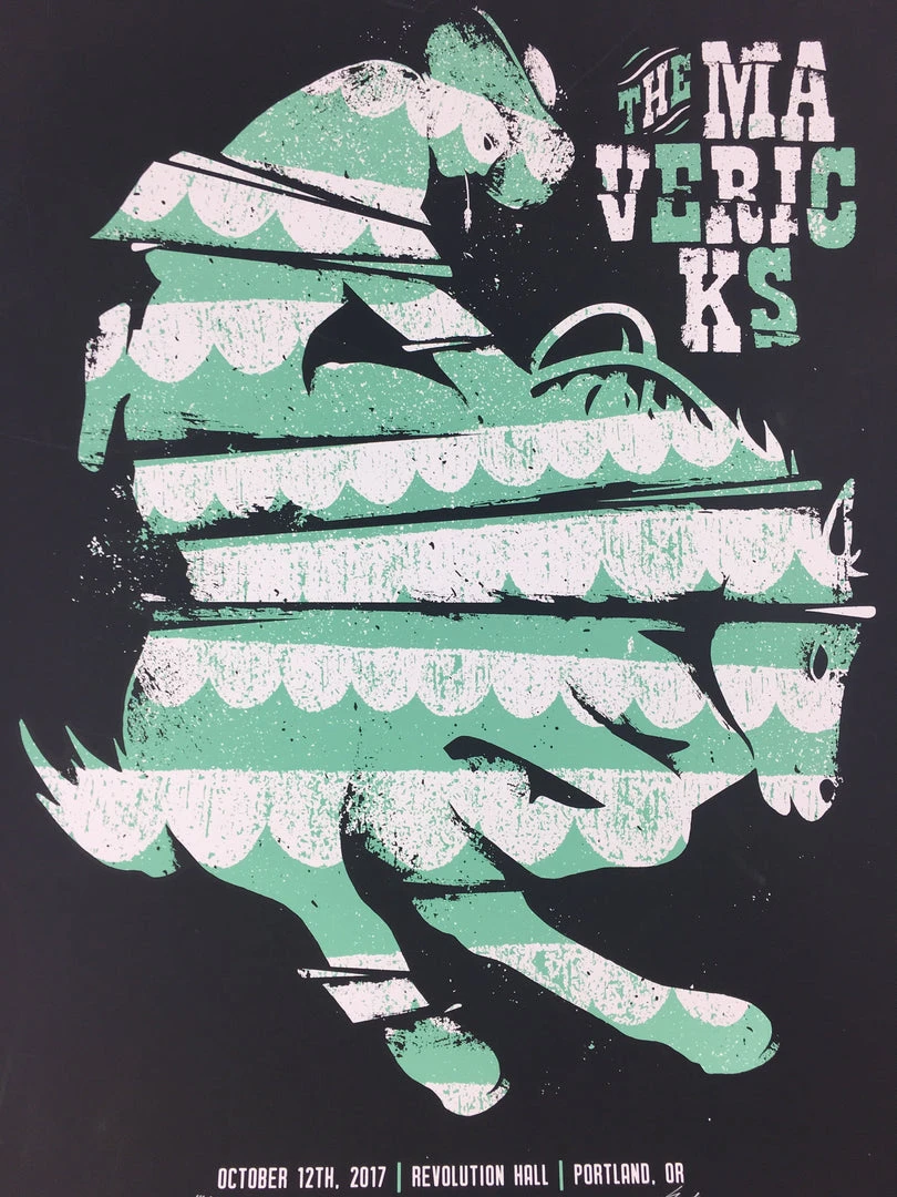 The Mavericks - 2017 Max Mahn Poster Portland, OR Revolution Hall 3 The Mavericks - 2017 Max Mahn Poster Portland, OR Revolution Hall