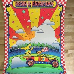 Dead & Company - 2021 Nate Gonzalez Poster Clarkston, MI DTE Energy Gig Posters