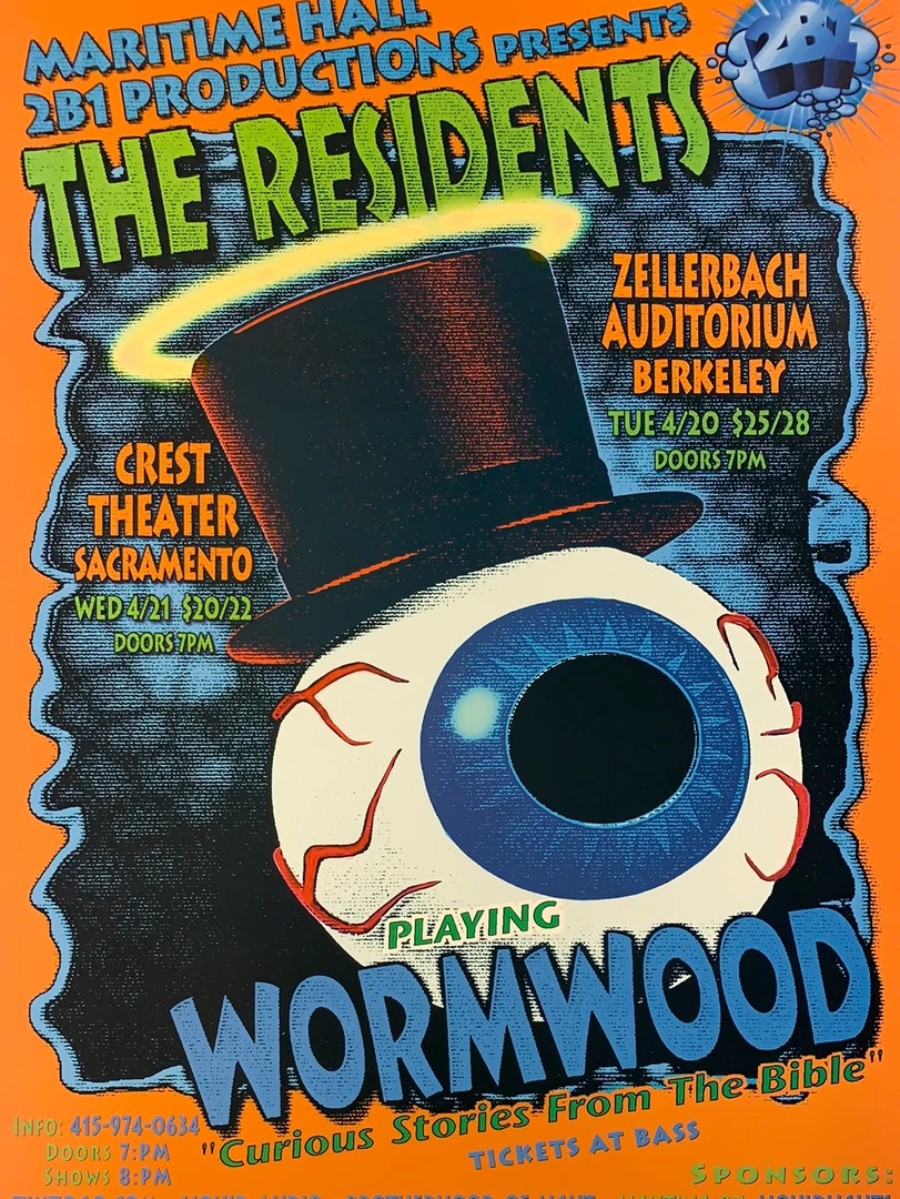 The Artworks Gig Posters MHP 64 The Residents - 1999 Poster Maritime Hall San Fran 1st 3 The Artworks Gig Posters MHP 64 The Residents - 1999 Poster Maritime Hall San Fran 1st