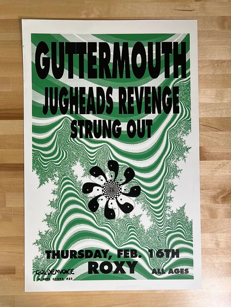 Gig Posters Guttermouth - 1995 Matt Getz Poster Hollywood, CA The Roxy 4 Gig Posters Guttermouth - 1995 Matt Getz Poster Hollywood, CA The Roxy