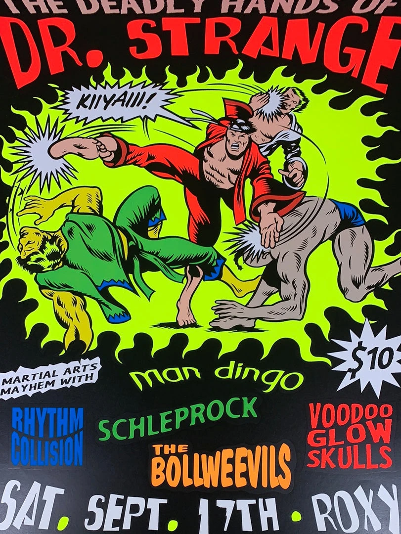 TAZ Deadly Hands Of Dr. Strange - 1994 T.A.Z. Poster Boston, MA 1st Ed Gig Posters 3 TAZ Deadly Hands Of Dr. Strange - 1994 T.A.Z. Poster Boston, MA 1st Ed Gig Posters