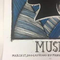 Muse - 2013 Dan Grzeca Poster Las Vegas, NV Mandalay Bay EC