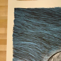 Ash - 2009 Dan Grzeca Poster Art Print Blue/Silver