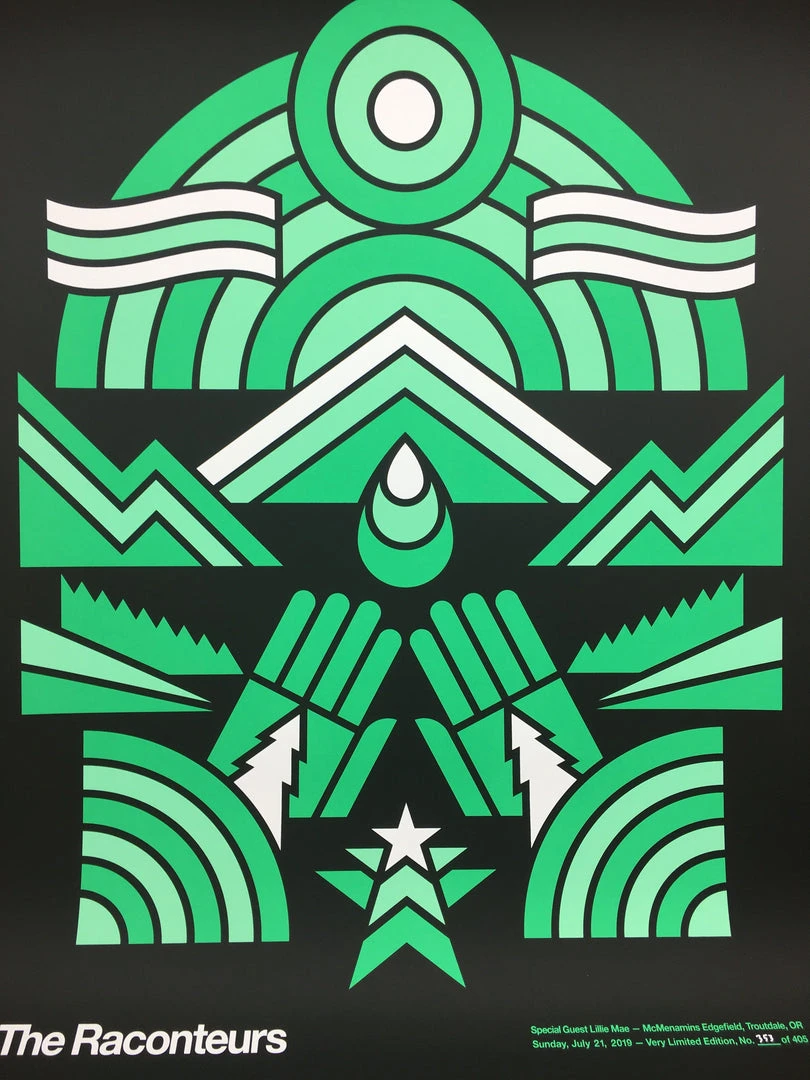 Draper Design Co. The Raconteurs - 2019 Draplin Design Co. Poster Troutdale, OR McMenamins Edgefie Jack White 3 Draper Design Co. The Raconteurs - 2019 Draplin Design Co. Poster Troutdale, OR McMenamins Edgefie Jack White