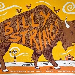 Billy Strings - 2021 Andy Bird Poster Wichita, KS Gig Posters