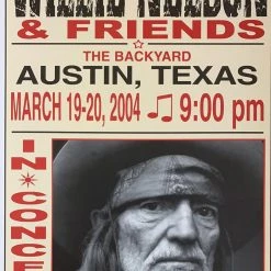 Willie Nelson - 2004 Franks Brothers 3/19-20 Poster Austin, TX