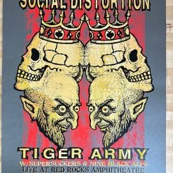 Social Distortion - 2006 Lindsey Kuhn Poster Red Rocks Morrison, CO Colorado