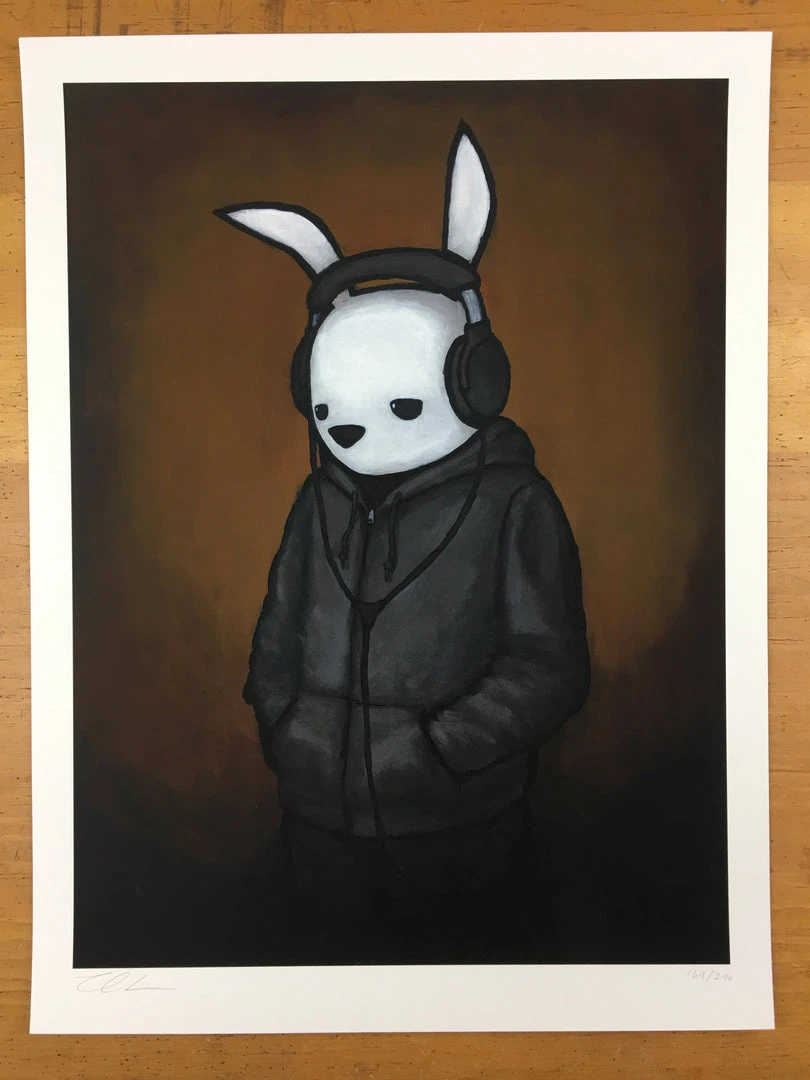 Headphones - Luke Chueh Poster, Limited Edition Art Print S/n 5 Headphones - Luke Chueh Poster, Limited Edition Art Print S/n