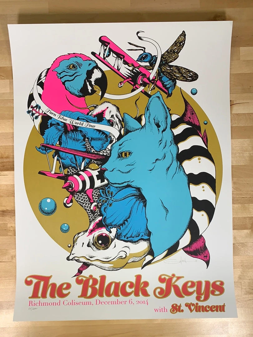 The Black Keys - 2014 Galen McKamy Poster Richmond, VA Gig Posters 4 The Black Keys - 2014 Galen McKamy Poster Richmond, VA Gig Posters