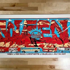 Ween - 2017 Tyler Stout Poster Red Rocks Morrison, CO Colorado