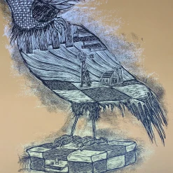 Art Prints Rural Corvus - 2009 Dan Grzeca Poster Art Print Orange