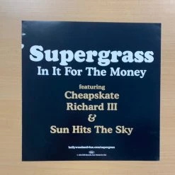 Sold Out Posters Supergrass - 1997 Original Vinyl Poster Insert 12x12 Record Art