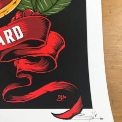 Gig Posters Eddie Vedder - 2014 Brandon Heart Poster Sao Paulo, Brazil Citibank Hall S/N