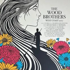 The Wood Brothers - 2017 John Vogl Poster West Coast Tour
