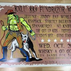 TAZ KXLU Fundraiser - 1997 T.A.Z. Poster Los Angeles, CA 1st Ed Gig Posters
