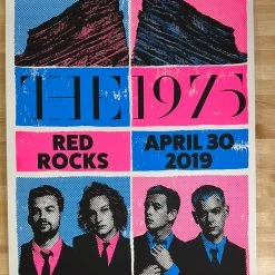 The 1975 - 2019 Brendan Moyles Dorney Poster Red Rocks Morrison, CO