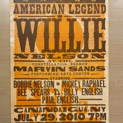 Gig Posters Willie Nelson - 2010 Hatch Show Print 7/29 Poster Canandaigua, New York 5 Gig Posters Willie Nelson - 2010 Hatch Show Print 7/29 Poster Canandaigua, New York